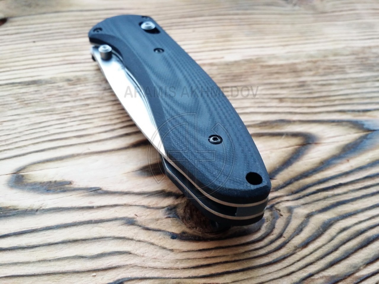 Custome scales Knife not included knife handles for Benchmade Boost 590 Model Elegant Black G10 