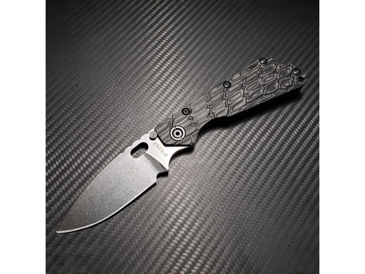 Custom Scales Croco, for  Strider SMF.  knife
